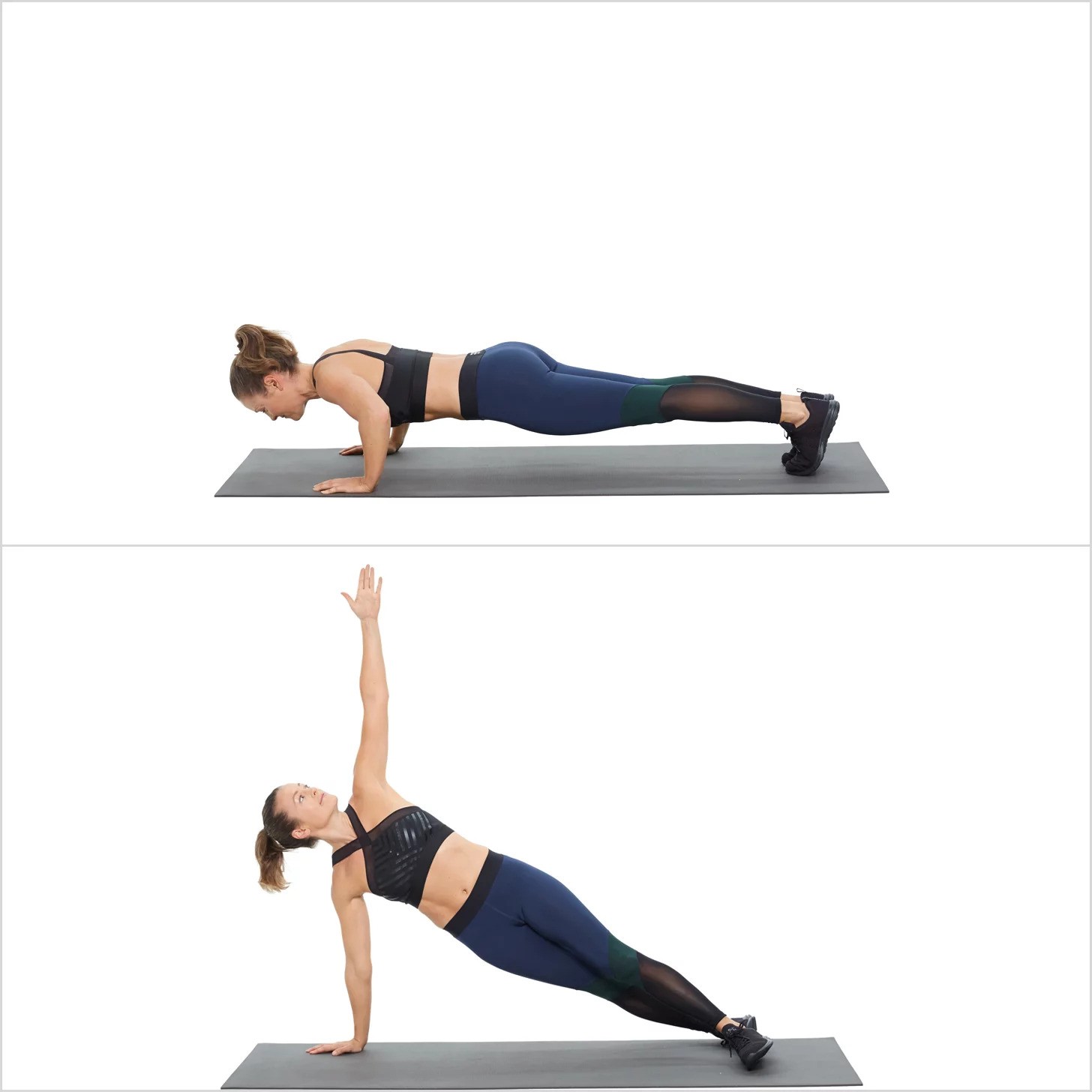 Động tác Pushup To Side Plank có thể giúp bạn lấy lại vòng eo thon gọn tức thì