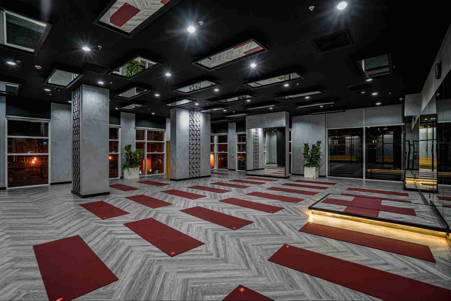 Khu vực Group X hay Yoga tại CITIGYM hiện đại, rộng rãi, đáp ứng tốt nhu cầu tập luyện của hội viên