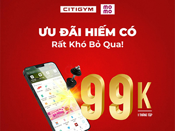 Ưu đãi hiếm có 1 ngày duy nhất: chỉ 99k 1 tháng tập luyện tại CITIGYM