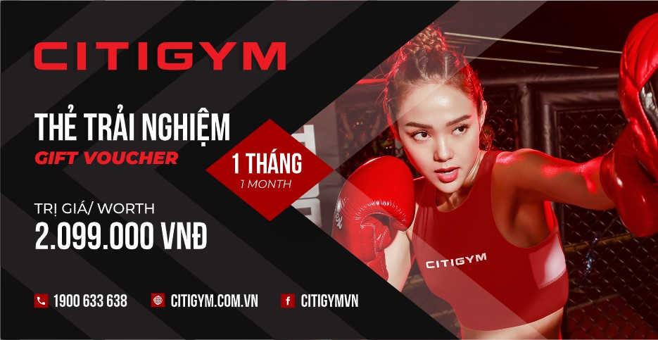 Voucher tập gym 1 tháng CITIGYM 